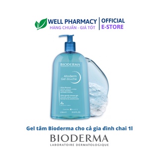 Pháp- gel tắm bioderma atoderm gel douche 1 lít cho cả gia đình
