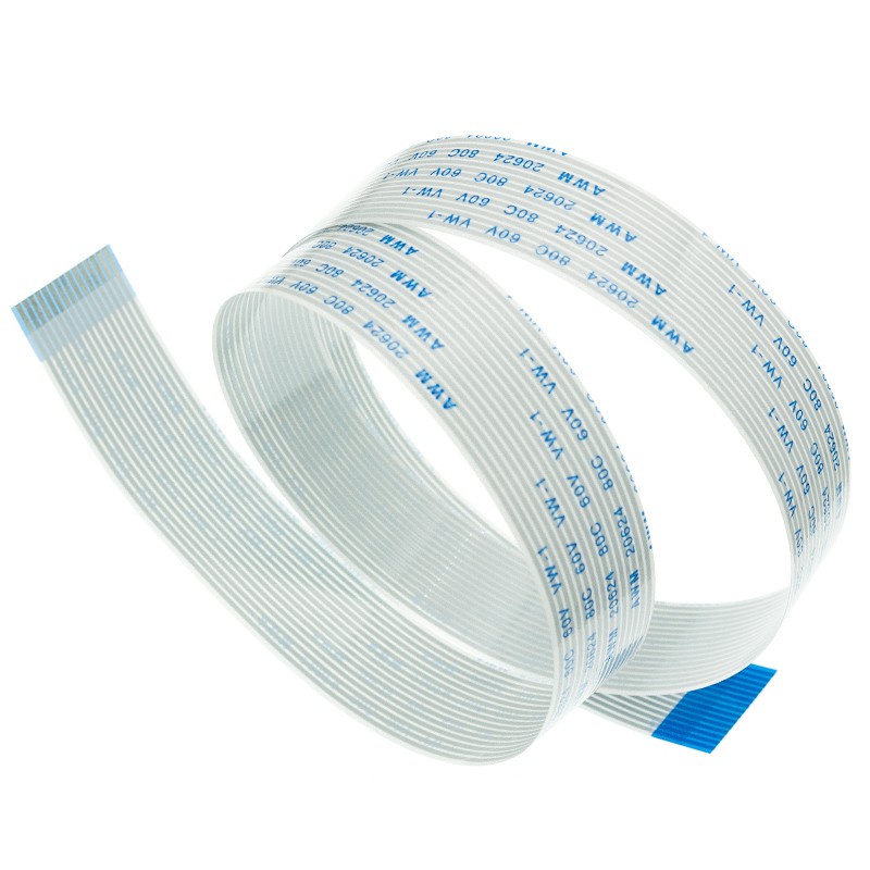 Dây Cáp Flex Dẻo Cho Raspberry Pi Model B + 2M 1M 50CM 30CM 15CM 15 Pins 15CM-200CM FFC 1.0mm Amp 20624 80C 60V VW-1