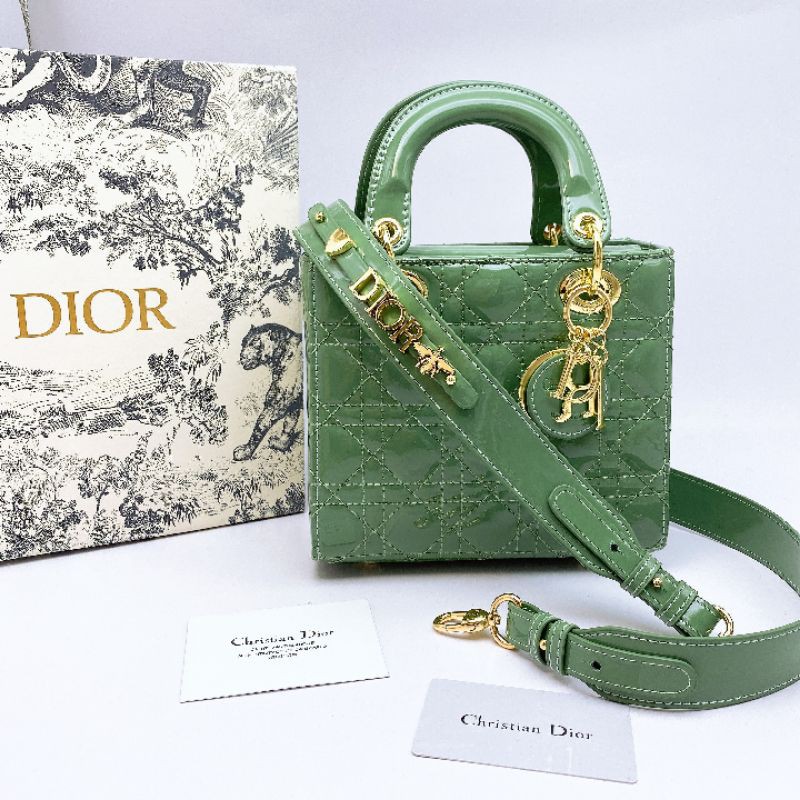 Túi đeo chéo da bóng 5 ô có hộp