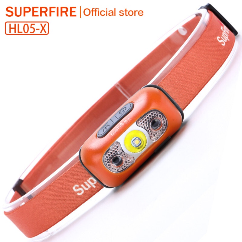 Đèn LED SUPFIRE HL05 đeo đầu cảm biến chuyển động có cổng sạc USB chất lượng cao