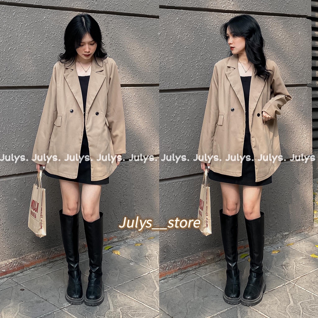 Áo blazer 1 lớp dáng dài 2 cúc Hàn (ảnh THẬT kèm video) | BigBuy360 - bigbuy360.vn