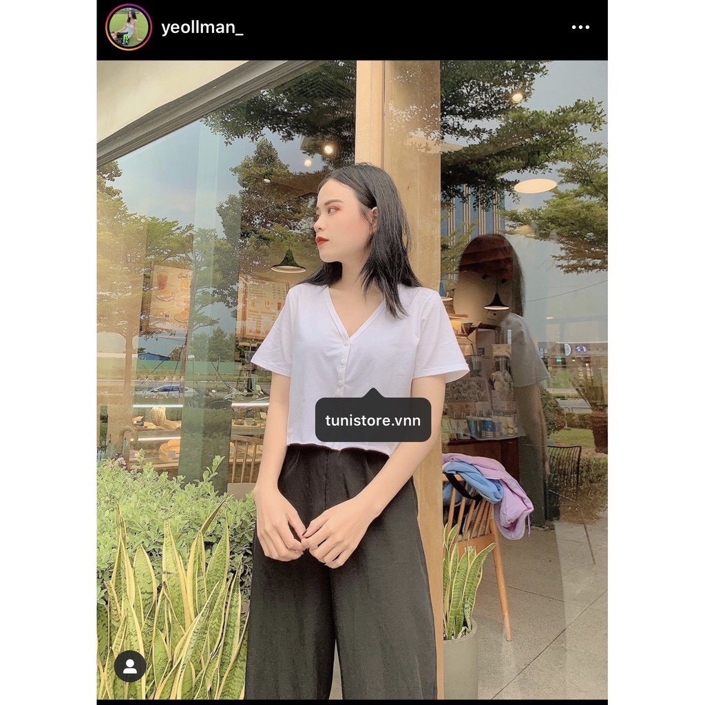 [RẺ VÔ ĐỊCH Áo Croptop Nữ UNI Tay Ngắn Form Rộng Ulzzang (Kèm Ảnh Thật)