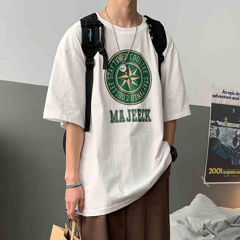 Áo Thun Nam Ngắn Tay Cổ Tròn Form Rộng Size S-5Xl