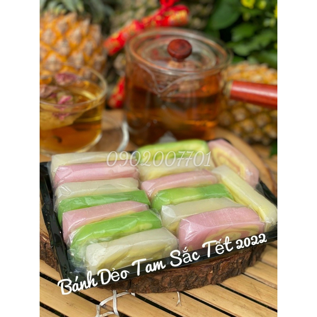 Bánh dẻo tam sắc đượm vị tình thân - bánh kẹo tết - mứt tết