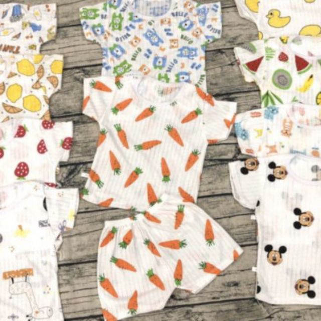 Combo bô giấy vai+ quần cotton giấy