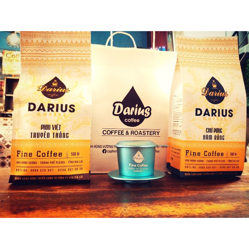Cà phê Robusta thương hiệu Darius Chư Pơng Hàm Rồng Gia Lai
