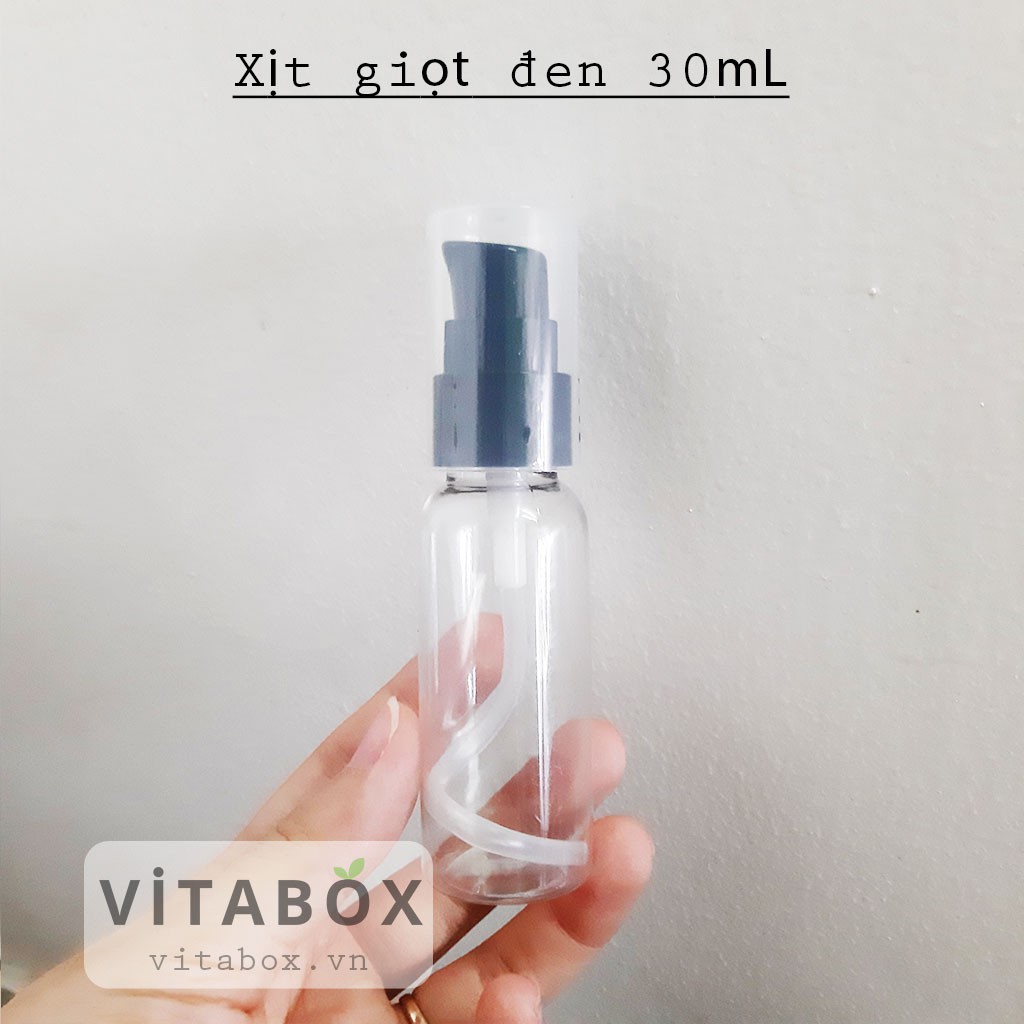 Chai đựng mỹ phẩm bằng nhựa PET trong suốt – 30ml 50ml 100ml - đầu phun sương hoặc xịt giọt