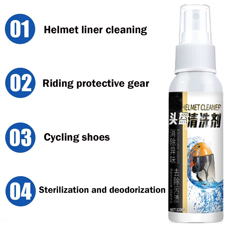 Chất bọt khử mùi mũ bảo hiểm xe máy SEAMETAL hỗ trợ làm sạch khô khử nhiễm lớp lót bên trong 120ML