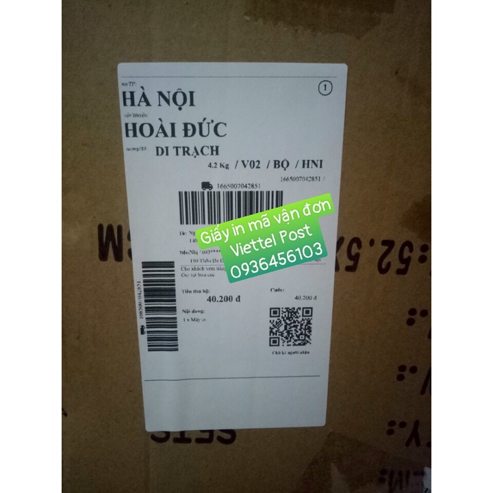 Giấy in đơn hàng J&amp;T, Giấy in nhiệt 75*150mm cuộn 30m