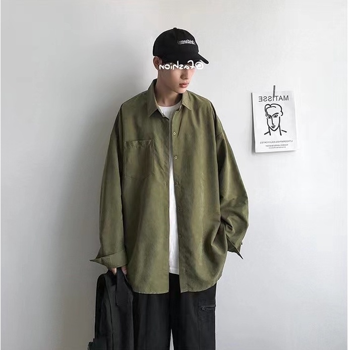 Áo sơ mi nam dài tay áo kiểu Trơn dáng áo sơ mi nữ rộng kiểu sơ mi nữ form rộng Hàn Quốc áo phong rộng nam thời trang áo sơ mi nam trắng hoạ tiết áo flannel