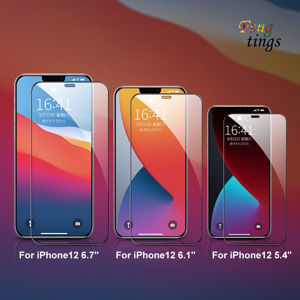Kính Cường Lực 9d Bảo Vệ Toàn Màn Hình Chống Trầy Cho Iphone 12