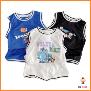 Bộ Ba Lỗ Bóng Rổ Đồ Bộ Bé Trai Chất Cotton Thông Hơi Cho Bé Từ 6-24Kg - 2D KIDS