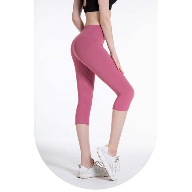 Quần Tập Gym Yoga Nữ 2021 Lửng Gen Bụng Nâng Mông Co Giãn Thấm Hút Mồ Hôi Ôm Body HÀNG QUẢNG CHÂU MT7FK TK3T102