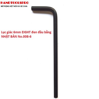 Lục giác 6mm EIGHT đen đầu bằng NHẬT BẢN No.008-6