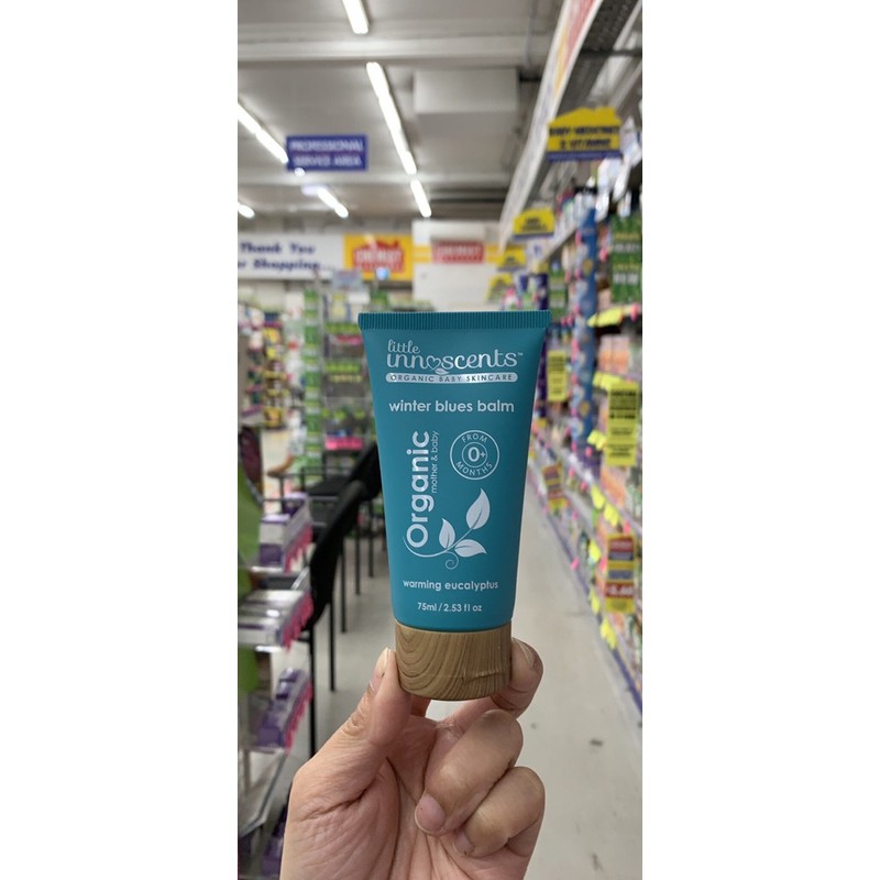 5/2023] Dầu bôi ấm ngực Organic Litte Innoscents 75g cho bé từ 0m+ (Úc)