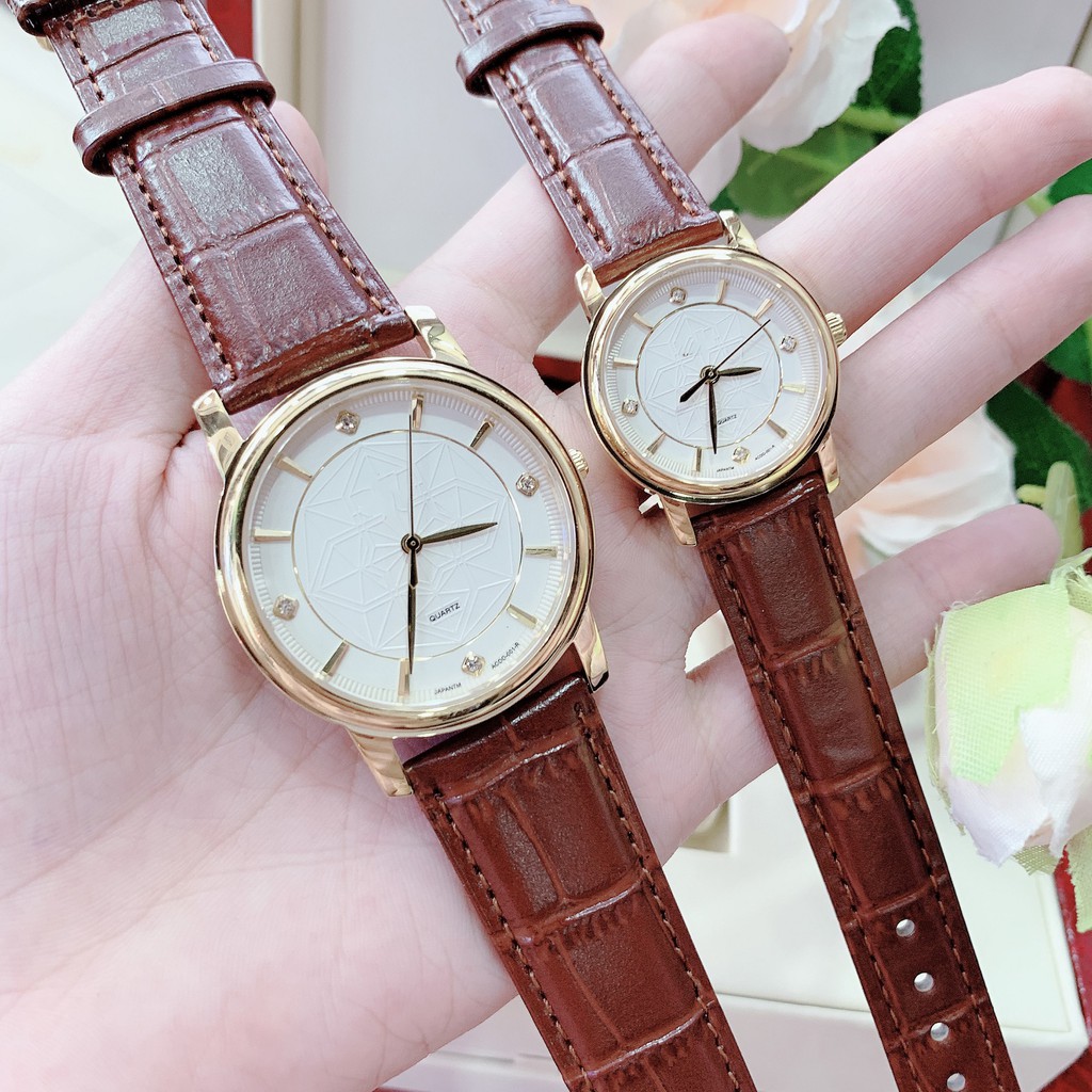 Đồng hồ cặp đôi orient dây da size 30/40mm zá 1 chiếc