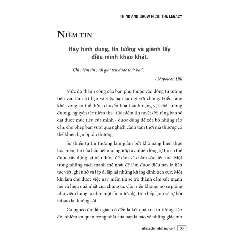 Sách - Di sản nghĩ giàu và làm giàu (The Napoleon Hill Foundation Grow Rich The Legacy)