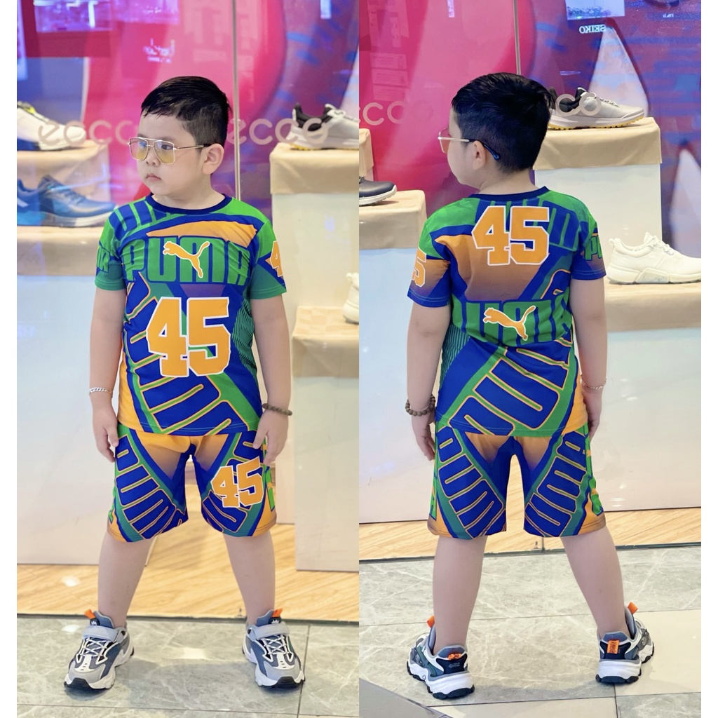 Đồ bộ bé trai size đại cho bé 23-40kg vải thun lạnh 3D Jennie kids J491