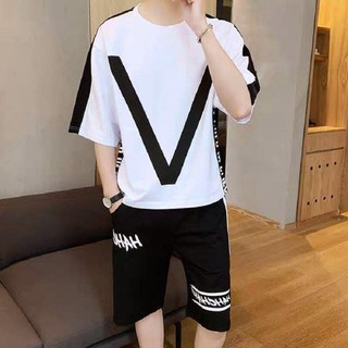 SET BỘ QUẦN ÁO THỂ THAO THUN LẠNH, SET BỘ ÁO NAM TAY LỠ chất liệu thun lạnh mền mịn in logo Đủ Size - BN41