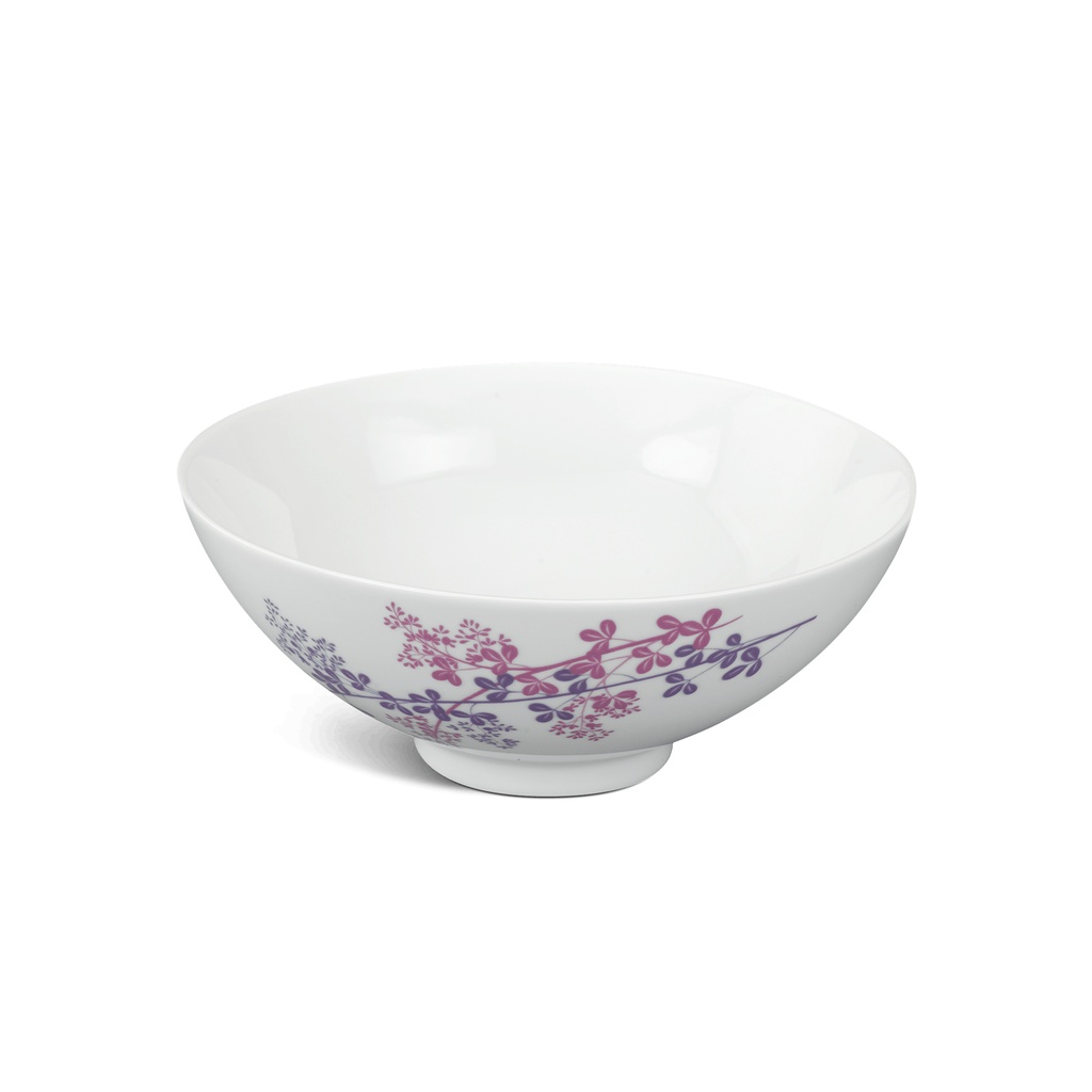 Tô trung Minh Long 18 cm Daisy Cỏ Tím bằng sứ hàng đẹp, cao cấp dùng trong gia đình, tặng quà tân gia