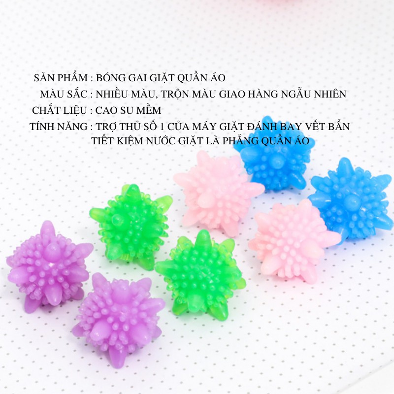 [COMBO 10] Quả Bóng Gai Giặt Quần Áo, Bóng Giặt Ion