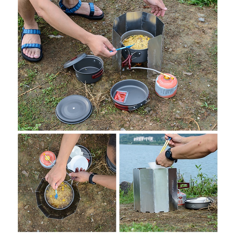 Tấm Chắn Gió 10 Mảnh Cho Bếp Gas Naturehike NH20CJ008