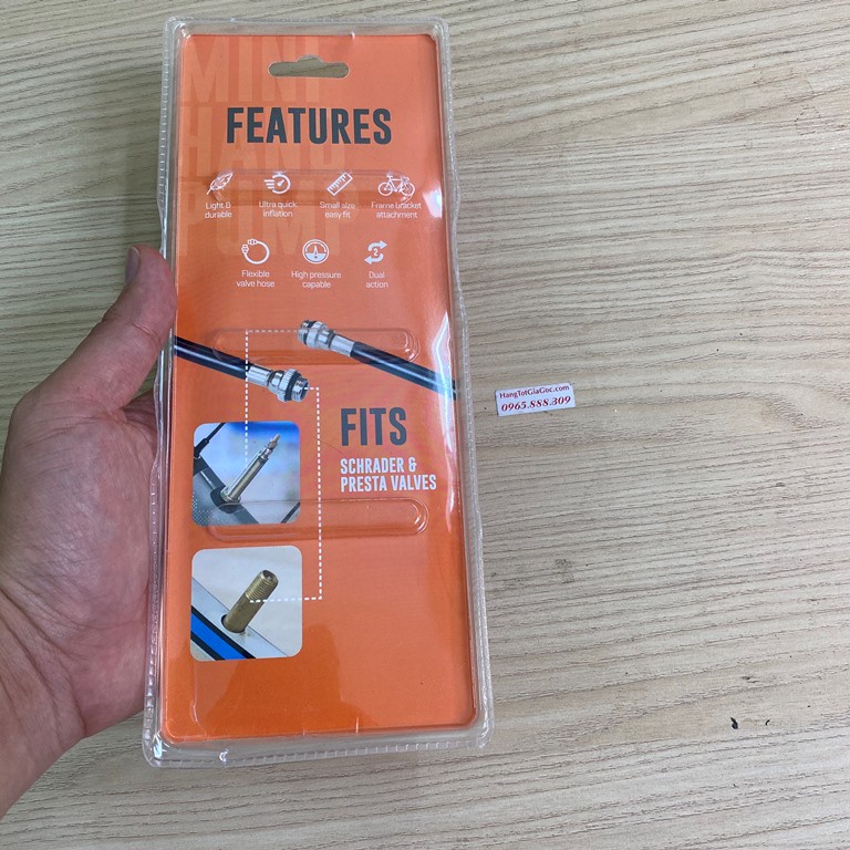 Bơm xe đạp mini cầm tay cao cấp nhỏ gọn, đa năng, tiện dụng