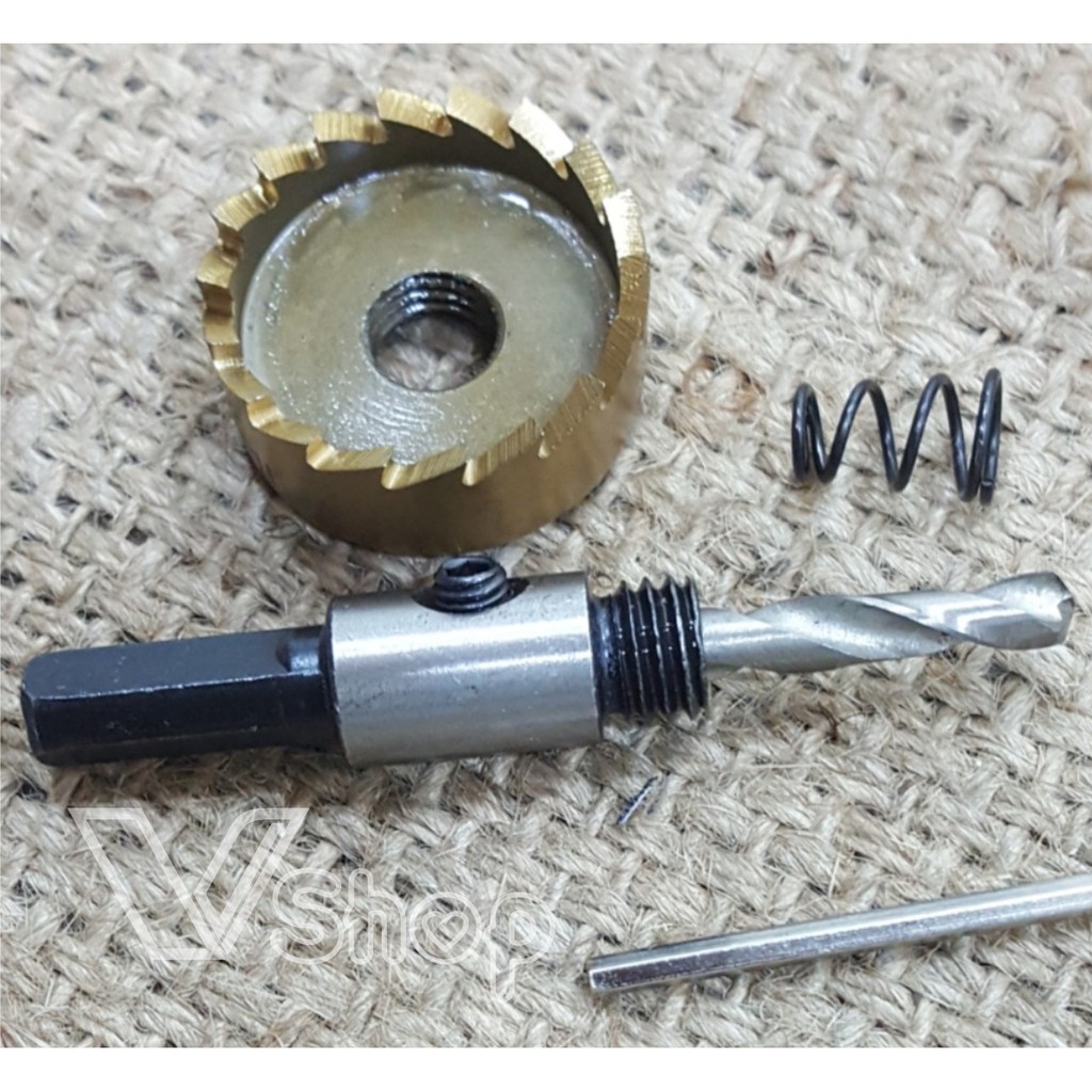 Mũi khoan, khoét lỗ, mạ titan, chuyên gia công vật liệu kim loại dạng tấm. 16mm, 18,5mm, 20mm, 25mm, 30mm