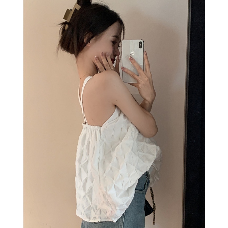 Áo Hai Dây Dáng Rộng Thời Trang Mùa Hè Quyến Rũ Cho Nữ