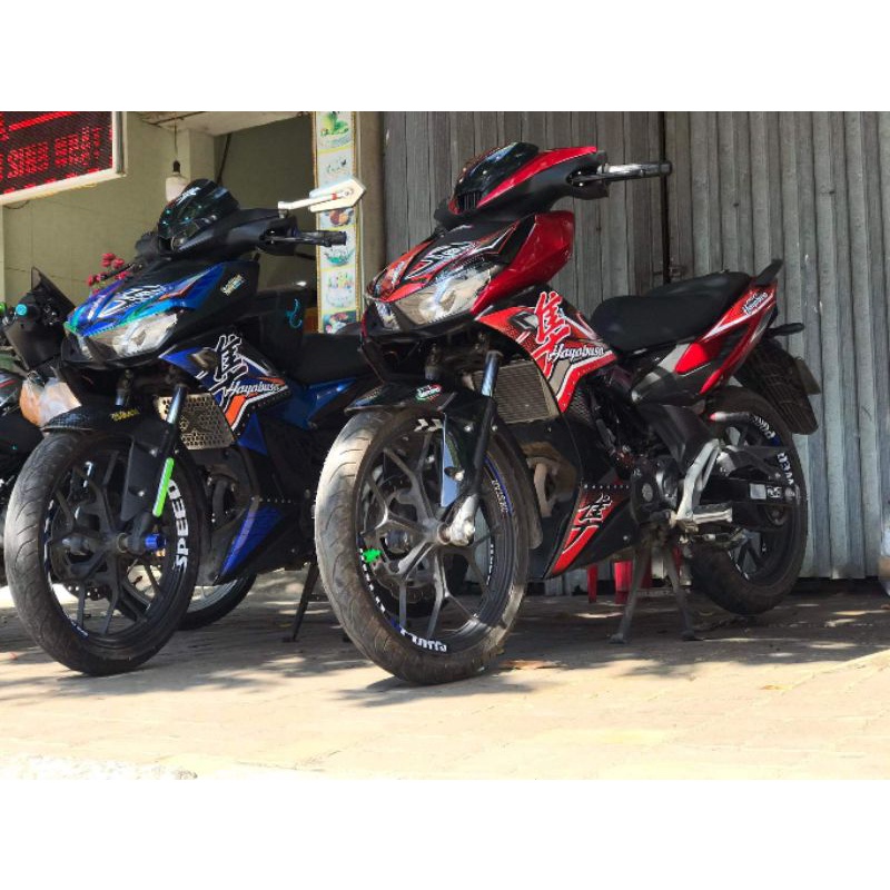 Tem Rời Winner X mẫu hayabusa màu đỏ đen trắng