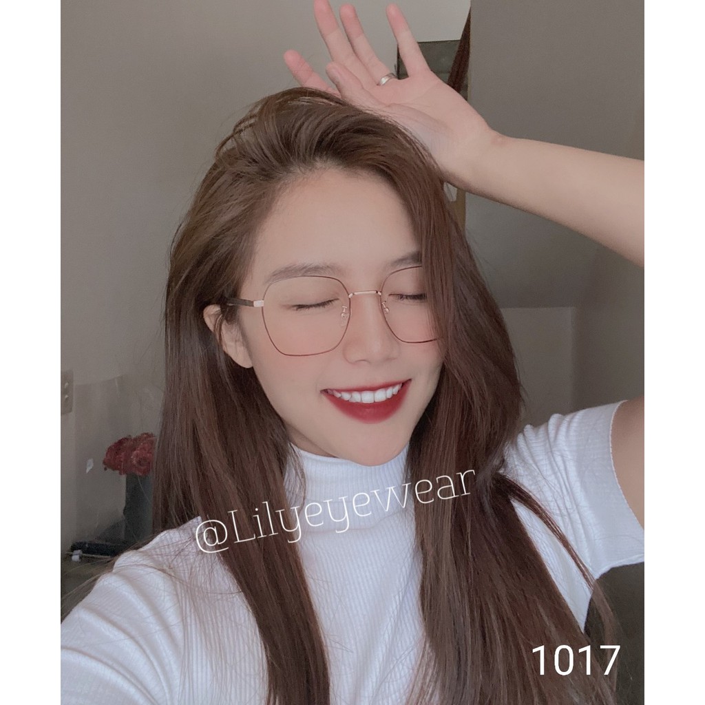 Gọng Kính Cận Kim Loại 1017 - Gọng Kính Mắt Kim Loại Thời Trang Hàn Quốc Lilyeyewear | BigBuy360 - bigbuy360.vn