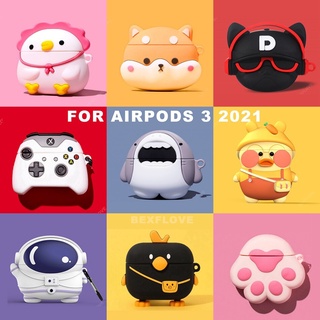 Vỏ bảo vệ hộp sạc tai nghe silicon thiết kế hoạt hình dễ thương cho  Airpods 2 3 Pro 2021