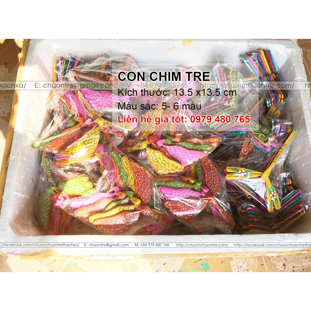 3 Con Chim Tre cân bằng - bamboo bird