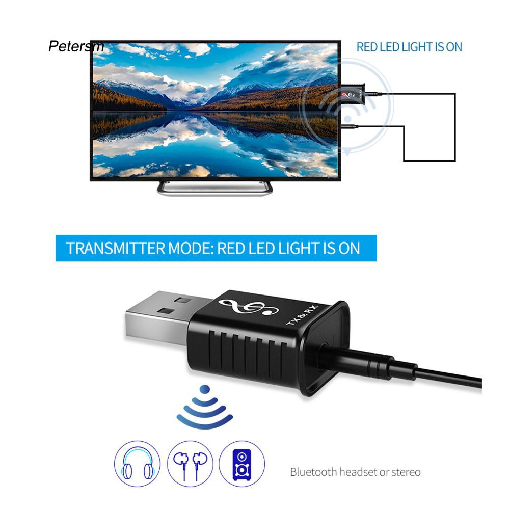 Thiết bị truyền nhận tín hiệu âm thanh không dây 2 trong 1 USB v5.0 dành cho TV