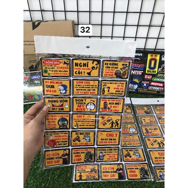 Sticker cảnh báo mẫu mới