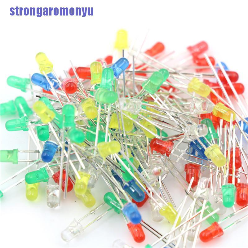 Set 100 Điốt Đèn Led 3mm 20ma 2pin Chất Lượng Cao