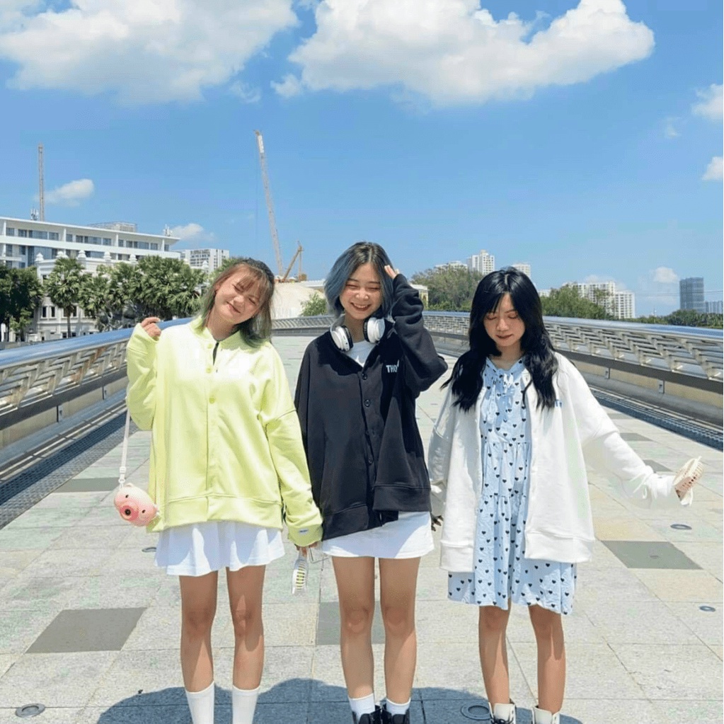 Áo hoodie, áo khoác thun nỉ nữ cực đẹp CADIGAN hình mặt cười  from rộng dài mềm mịn thoáng mát siêu cuteTP [NewUnisex]