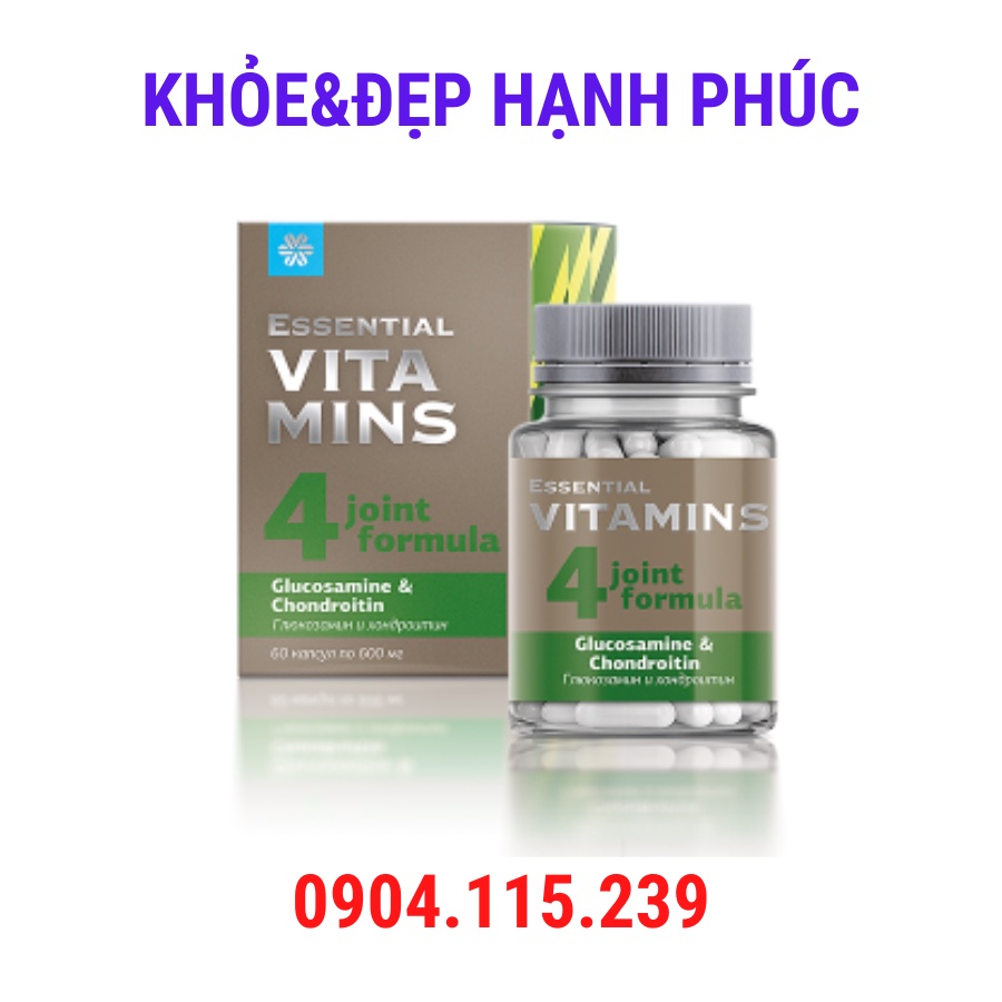 Thực phẩm bảo vệ sức khỏe Essential Vitamins Glucosamine & Chondroitin – 60 viên/lọ