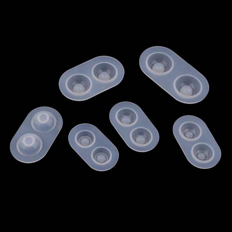 Set 6 Khuôn Silicon Trong Suốt Trang Trí Mắt Búp Bê Bjd 14X7Mm; 16X6Mm; 16X8Mm; 18X9Mm; 20X11Mm; 22X11Mm
