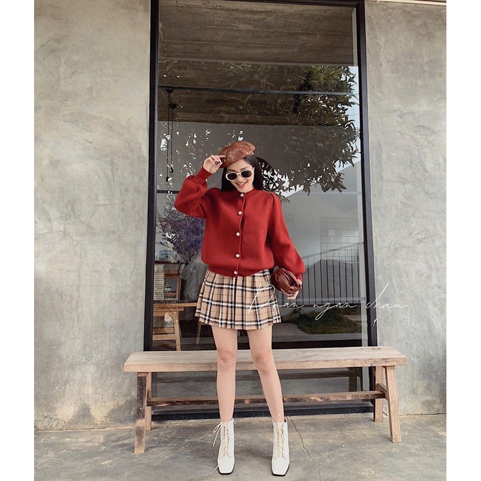 SET 2 món ÁO LEN MIX CV KẺ