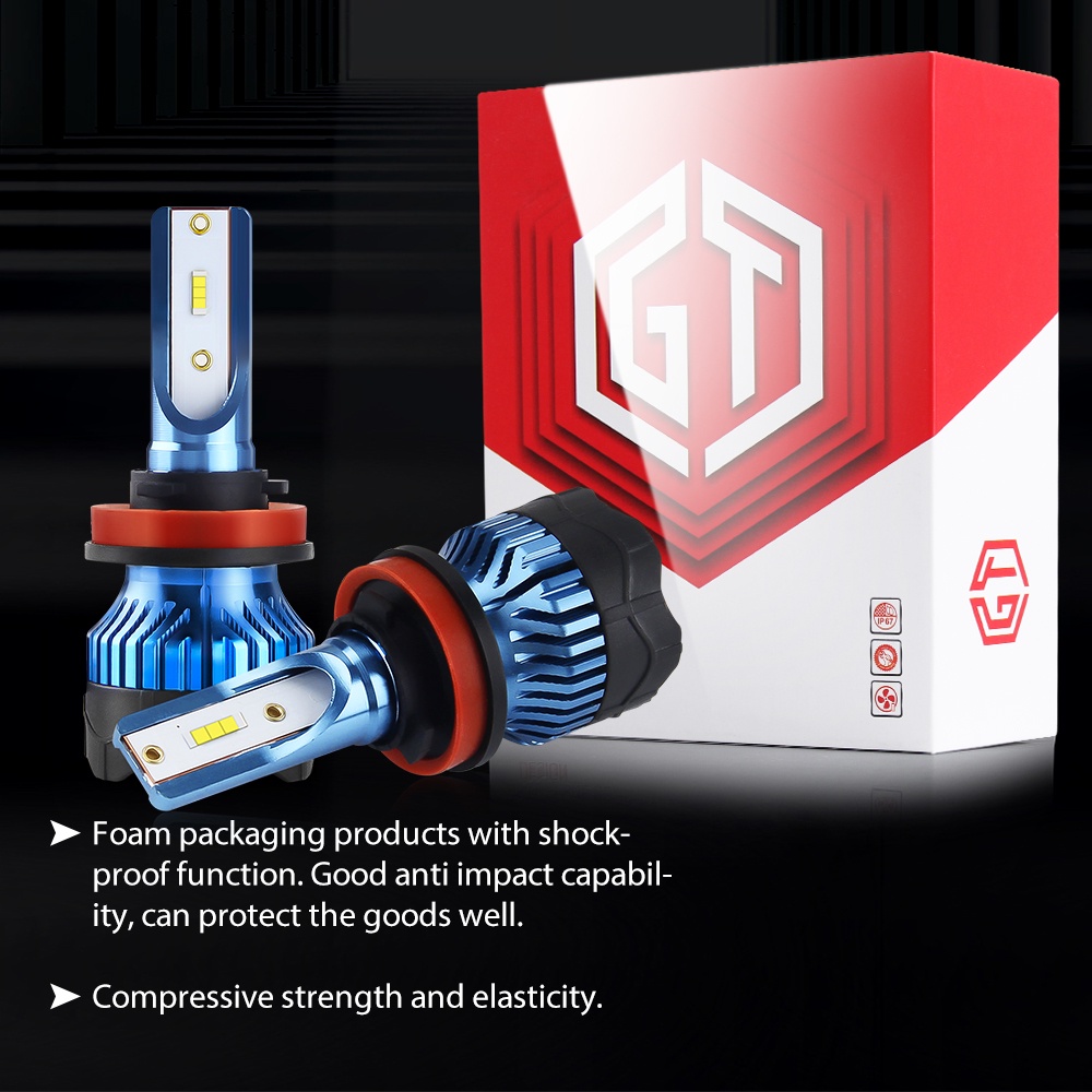 UNI-SHINE Set 2 Đèn Pha Led Sương Mù H11 H1 H4 H7 H8 HB3 HB4 Chất Lượng Cao Cho Xe Hơi Có quà tặng miễn phí