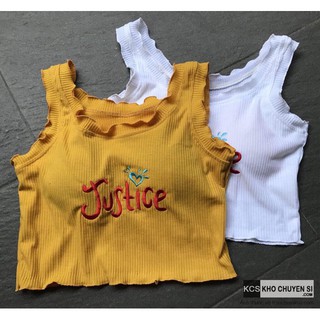 Áo Ba Lỗ Thêu Justice ( Hình Thật Ảnh Cuối)