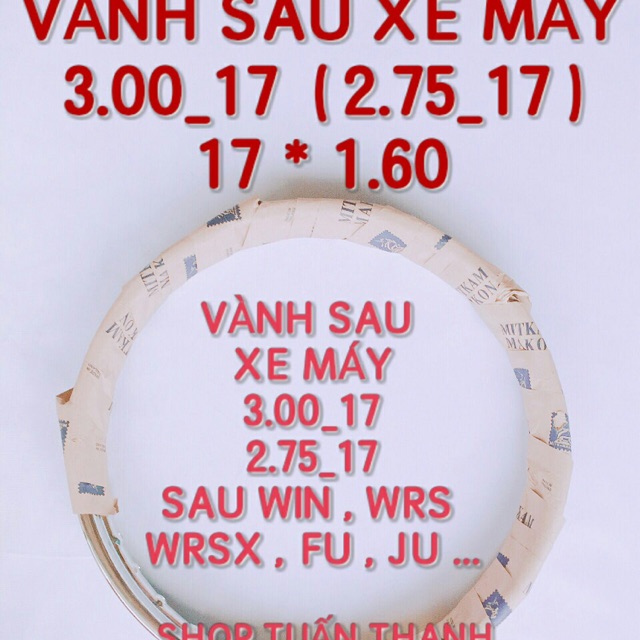 VÀNH XE MÁY 300-17 MITKAM THÁI LAN 17-160