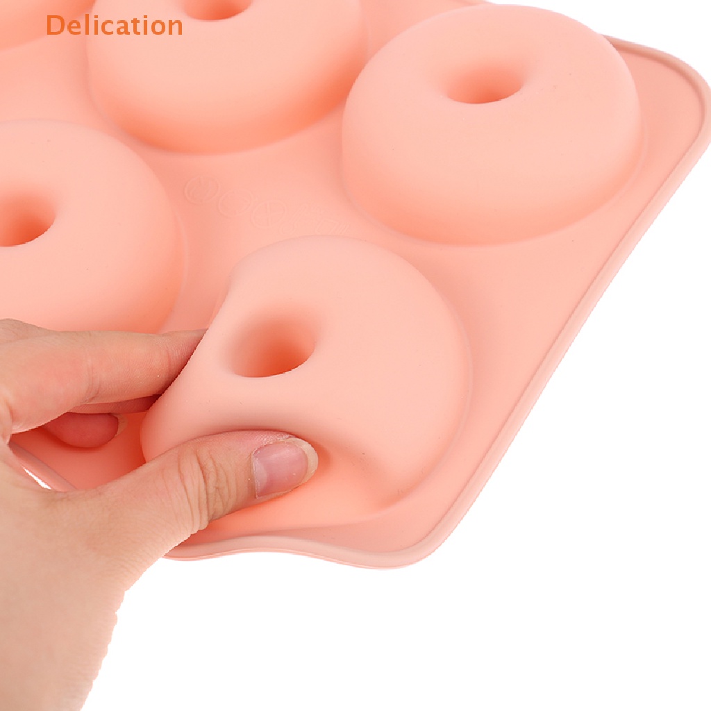 Khuôn Silicone 6 Ngăn Làm Bánh Donut Tráng Miệng DIY