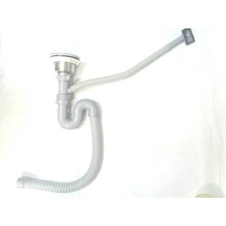 Bộ xi phông thoát nước(Bộ xả nước) dành cho chậu rửa bát 1 hố ,chất liệu inox  siêu bền
