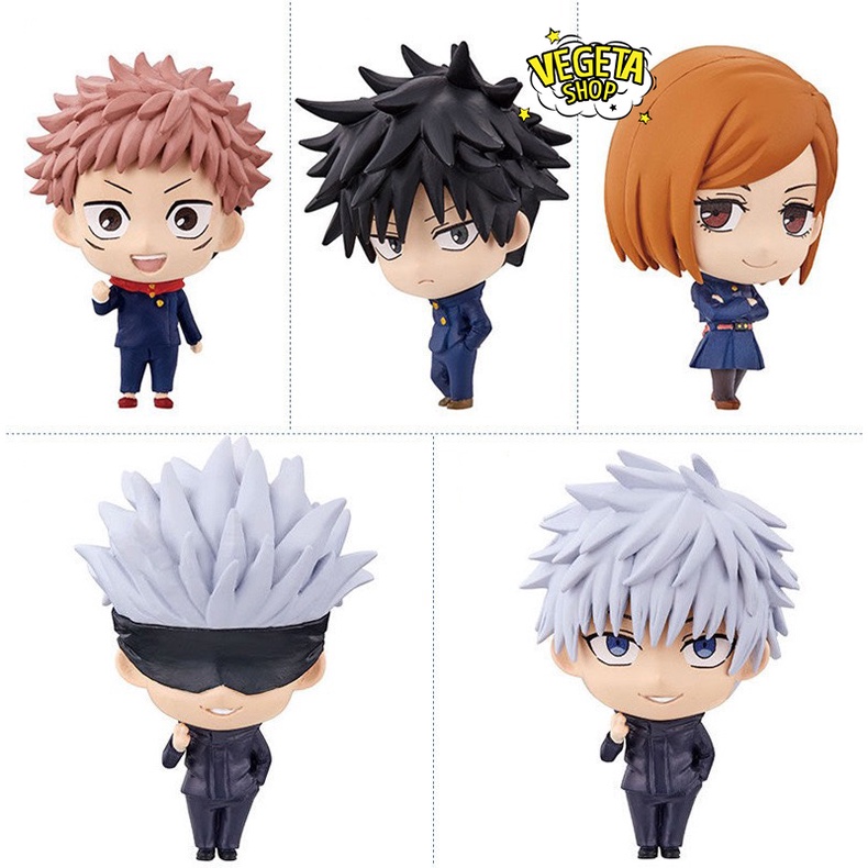 Mô hình Jujutsu Kaisen - Chú thuật hồi chiến - Set 5 nhân vật Itadori Megumi Fushiguro Kugisaki Satoru Gojo - Cao 5cm