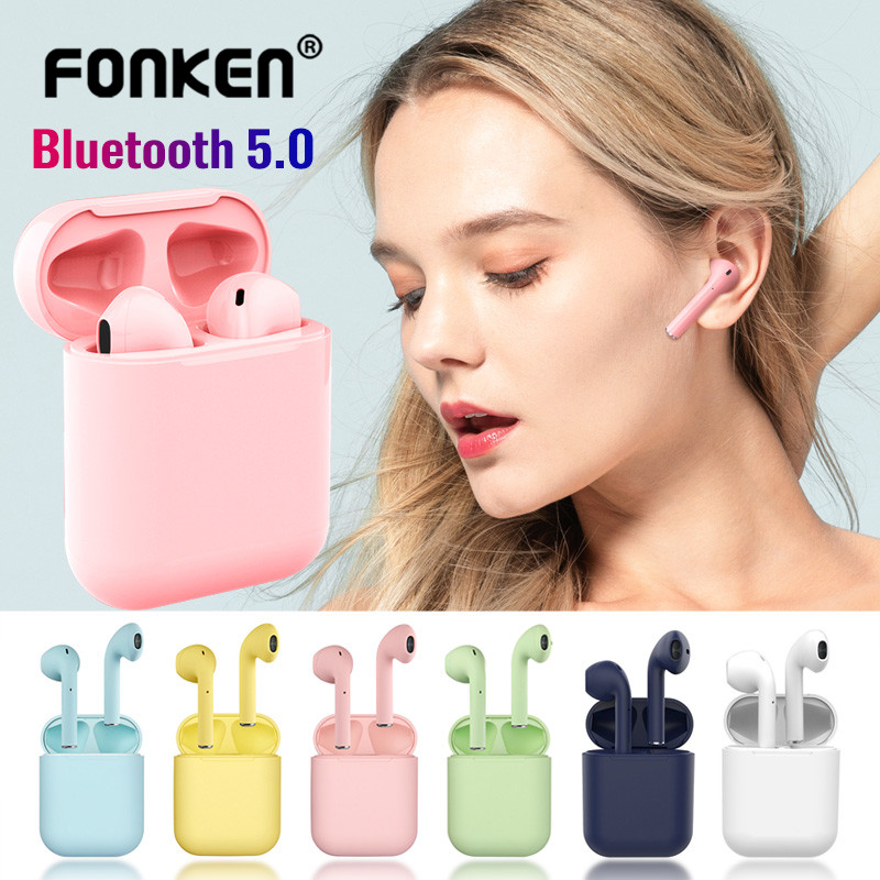 Tai Nghe Fonken TS105 TWS Bluetooth I12 Inpod Có 9 Màu Cho Điện Thoại Iphone Android 300mah 4.3 * 1.7 * 0.7 Cm