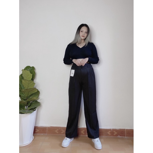 [ BIGSIZE] Quần suông cạp cao bán chun chuẩn form dáng (55-90kg)