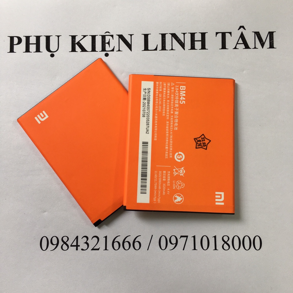 Pin Xiaomi Redmi Note 2 BM45 - Nhập khẩu