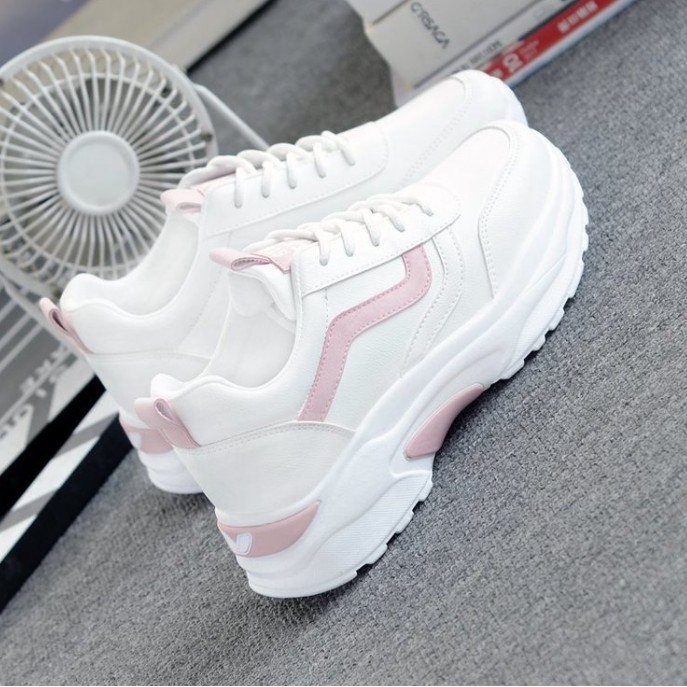 Giày sneaker nữ MS004 (trắng phối hồng)